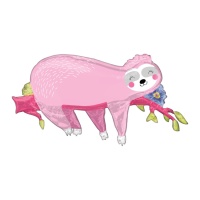 Balão preguiça cor-de-rosa 55 x 93 cm - Anagrama