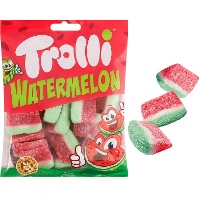 Fatias de melancia de goma com açúcar - Watermelon Trolli - 100 gr
