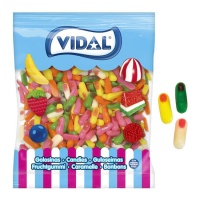 Mini dedos cortados coloridos - Vidal - 1 kg