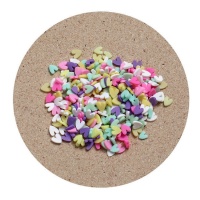 Decorações de corações em tons pastel 0,5 cm