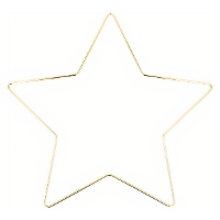 Estrela metálica dourada de 28 cm - 1 unidade