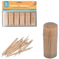 Palitos de madeira em potes de 100 unidades - 6 unidades