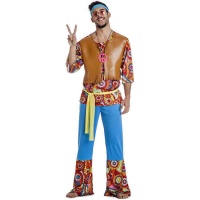 Fato de Hippie para homem com estampado alegre