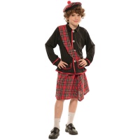 Fato de escocês com faixa para crianças