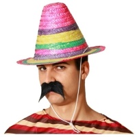 Chapéu mexicano multicolor de 33 cm