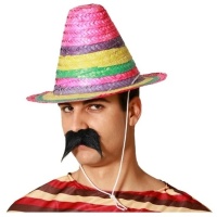 Chapéu mexicano multicolorido de 33 cm