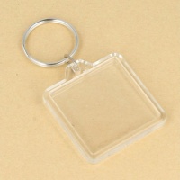 Porta-chaves com fotografia quadrada de 4 cm - 4 unid.