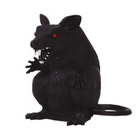 Rato preto sentado de18 cm