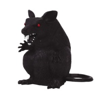 Rato preto sentado 18 cm