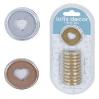 Anéis de disco metálico de 3,2 cm - Artis decor - 11 pcs.