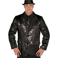 Casaco preto com lantejoulas para homem