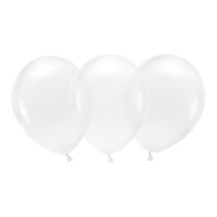 Balões de látex 12cm cristalinos - PartyDeco- 100pcs