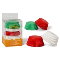 Forminhas para cupcakes verde, vermelho e branco - Decora - 75 unidades