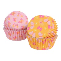 Cápsulas para cupcakes com borboletas para a Páscoa - PME - 60 unid.