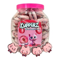 Gatos rosa de goma recheados de gelatina de 18 gr