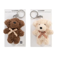 Chaveiro de ursinho de pelúcia com laço - 1 unidade