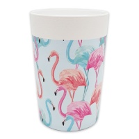 Copos reutilizáveis flamingo 230 ml - 2 unidades
