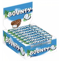 Bounty de chocolate ao leite recheado de coco de 57 gr - 24 unidades