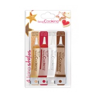 Conjunto de canetas de glacê para decorar com cores elegantes de 20 gr - Scrapcooking - 4 unidades