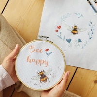 Kit de duo de pontos cruz - Happy Bee - DMC