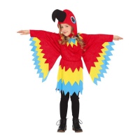 Fato de papagaio colorido para meninas