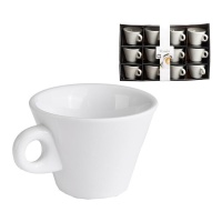 Conjunto de 12 xícaras de café em porcelana de 200 ml