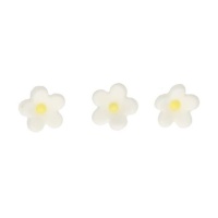 Figuras de açúcar de flor margarida branca de 1,4 cm - FunCakes - 64 peças