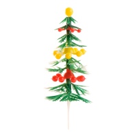 Pinheiro para bolos com bolas coloridas 9 cm - Dekora - 72 unidades