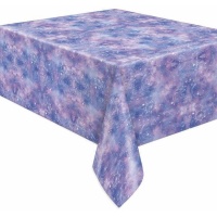 Toalha de mesa Outer Space com impressão prateada 1,37 x 2,13 m