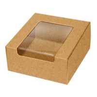 Caixa de biscoitos kraft 10 x 10 x 4 cm - Pastkolor