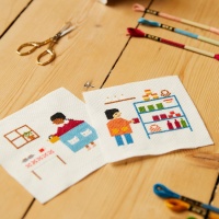 Kit duo de ponto de cruz - Coffee break - DMC