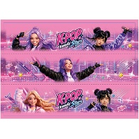 Faixa comestível K-pop para borda de bolo 21 x 4,95 cm - 3 unidades
