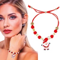 Pulseira de Papai Noel vermelha
