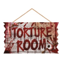 Cartaz da sala de tortura 35 x 20 cm