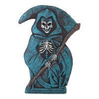 Lápide em forma de esqueleto da morte 43 x 32 cm