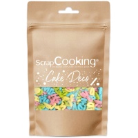 Salpicos de letras coloridas 55 gr - Scrapcooking