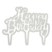 Cortador de bolo de feliz aniversário 18,5 x 15,5 cm - PME