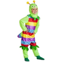 Fato de minhoca multicolorido para criança