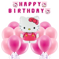 Pack decoração festa Hello Kitty - 31 peças