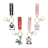 Chaveiro de figura com frase engraçada de animais - 1 unidade