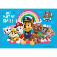 Bolacha comestível Paw Patrol 14,8 x 21 cm - Dekora