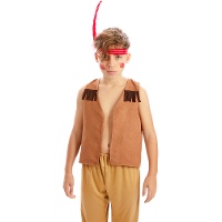 Colete de índio ou de vaqueiro para menino