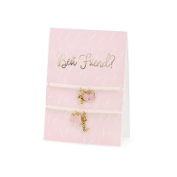 Cartão de felicitações Best Friends com pulseiras