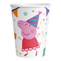 Copos de festa Peppa Pig 250 ml - 8 unid.