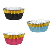 Cápsulas Cupcake com rebordo dourado - PME - 30 unidades