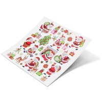 Autocolantes do Pai Natal com purpurinas - 2 folhas
