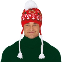 Gorro natalino de rena com tranças