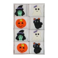 Figuras de açúcar de Halloween de bruxa e gato - Wilton - 8 unidades
