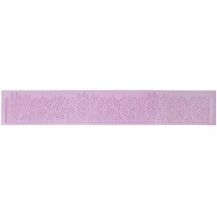 Molde retangular de silicone com rebordo de folha 39,8 x 6,3 cm - Artis decor