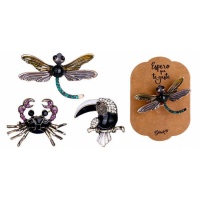 Pregadeira de animais com strass - 1 unid.